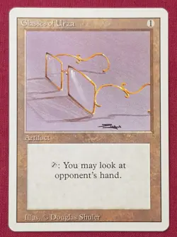 Magic The Gathering REVISED EDITION GLASSES OF URZA artifact card MTG - Image 1