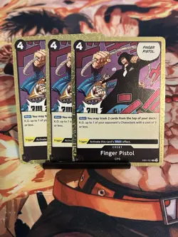 x2 Finger Pistol EB01-051 One Piece Card Game - Image 1
