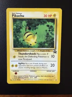Pikachu # 27 Bumblebee Black Star PROMO WOTC Rare Pokemon Card LP - Image 1