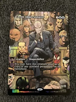 Magic MTG - Clever Impersonator (Borderless) Foil - Marvel Universe Eternal - Image 1