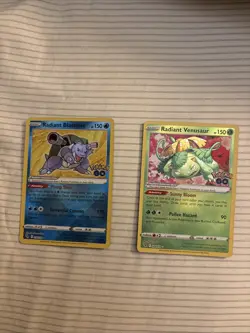 Radiant Blastoise 018/078 And Radiant Venusaur 004/078 Pokemon Go Pokemon Cards - Image 1