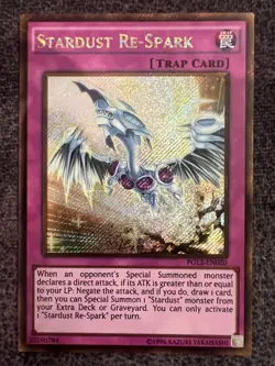 Yugioh Stardust Re-Spark PGL2-EN020 Gold Secret Rare Unlimited Edition NM - Image 1
