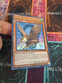 Yugioh Crystal Beast Cobalt Eagle BLCR-EN052 Ultra Rare 1st Edition Near Mint - Image 2