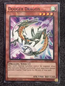 Yugioh Dodger Dragon BP03-EN085 Shatterfoil Rare 1st Edition NM - Image 1