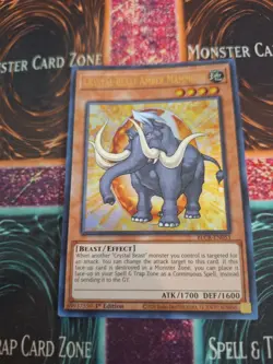 Yugioh Crystal Beast Amber Mammoth BLCR-EN051 Ultra Rare 1st Edition Near Mint - Image 1