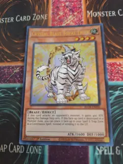 Yugioh Crystal Beast Topaz Tiger BLCR-EN050 Ultra Rare 1st Edition Near Mint - Image 1