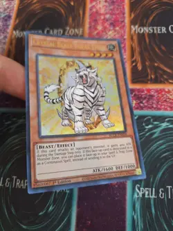 Yugioh Crystal Beast Topaz Tiger BLCR-EN050 Ultra Rare 1st Edition Near Mint - Image 2