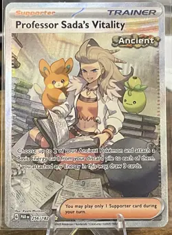 Pokemon TCG Professor Sada's Vitality Holo Card 256/182 Paradox Rift - Image 1
