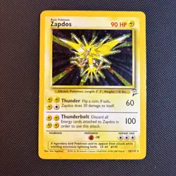 Zapdos Holo Rare Unlimited Card 20/130 Base Set 2 - MP - Image 1