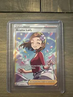 Pokemon TCG Aroma Lady Full Art Holo Ultra Rare Card 199/203 Near Mint 💎 - Image 1
