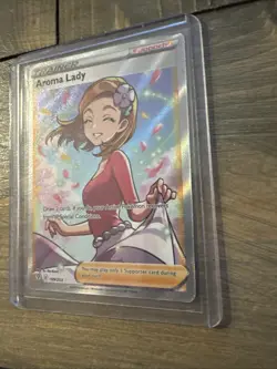 Pokemon TCG Aroma Lady Full Art Holo Ultra Rare Card 199/203 Near Mint 💎 - Image 4