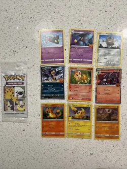 Pikachu General Mills SWSH039 Holo 9 Cards Lot Plus Sealed Pack Cereal Rare - Image 1