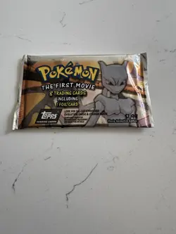 Pokemon Topps Pack 1998 The First Movie Trading Cards Booster Pack READ Descrip - Image 1