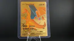 Pokemon Charizard V HP 220 Gold Foil Fan Art Card 079/073 Mint - Image 1
