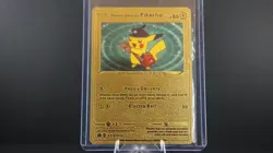 Pokemon Special Delivery Pikachu Gold Foil Vinyl Textured Collector Pokemon Card - Image 3