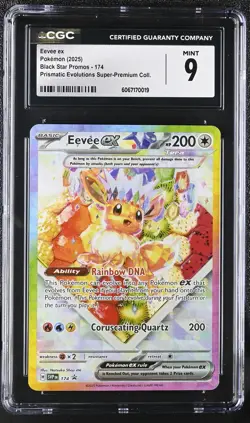 CGC 9 Eevee Ex SVP 174 SPC Prismatic Evolutions Premium Pokemon Card - Image 1