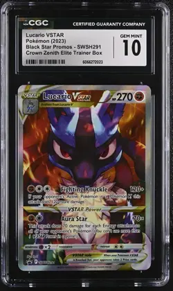 Lucario VSTAR SWSH291 SWSH: Sword & Shield Promo Cards Holo CGC 10 - Image 1