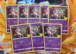 MEW 011/025 Holo Rare 2021 Celebrations 25th Anniversary Stamp NM Pokemon Card - Image 1