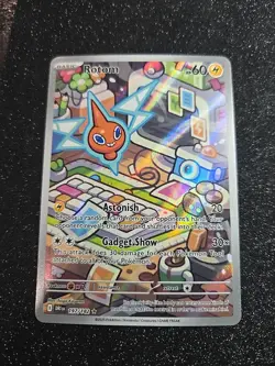 Pokemon TCG Rotom 197/182 Destined Rivals Full Art Holo Card with Illustration - Image 1