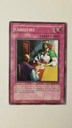 Ceasefire SD1-EN022 Common Yu-Gi-Oh Card (+Bonus Card!) - Image 1