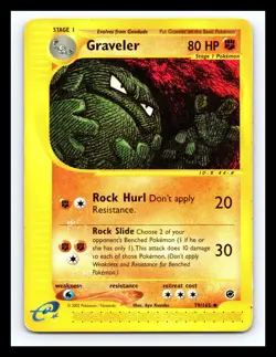💥 2002 Pokemon Vintage Card Graveler 79/165 Expedition E-Reader Non Holo Foil - Image 1
