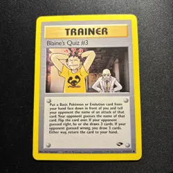 Pokemon TCG Blaine's Quiz #3 Gym Challenge Unlimited Uncommon Card 112/132 - Image 1
