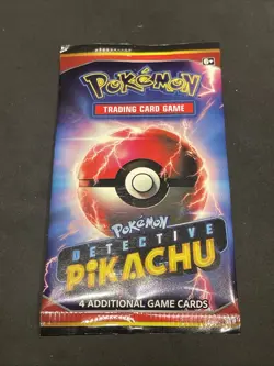 Pokemon TCG Detective Pikachu 4 Card Sealed Booster Pack - Image 1