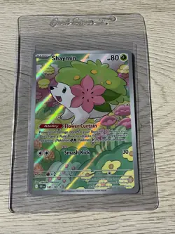 Pokemon TCG Shaymin Holo Card Illustration Rare, 185/182, Destined Rivals Series - Image 1