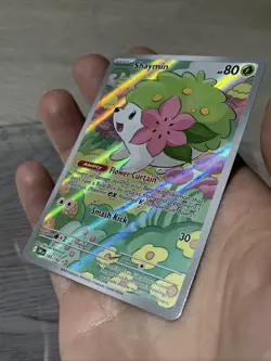 Pokemon TCG Shaymin Holo Card Illustration Rare, 185/182, Destined Rivals Series - Image 4