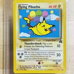 Vintage 2001 Flying Pikachu 25/53 Black Star Promo #25 English Pokemon Card WotC - Image 1