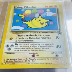 Vintage 2001 Flying Pikachu 25/53 Black Star Promo #25 English Pokemon Card WotC - Image 2