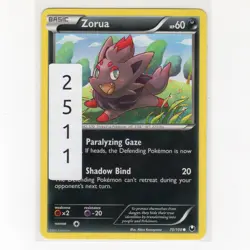 Pokemon TCG Zorua 70/108 BW Dark Explorers Regular Common Card EN-LP 2012 - Image 3