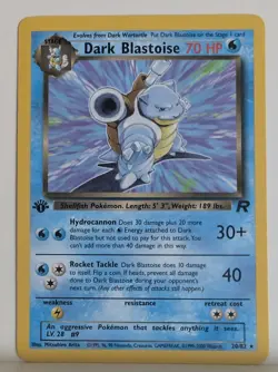Pokemon TCG Dark Blastoise First Edition Non-Holo Card 20/82 - Image 1