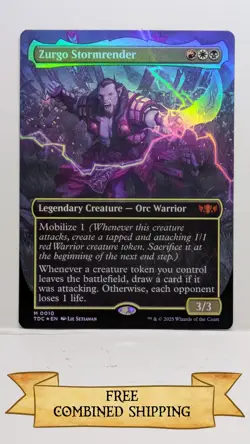 Zurgo Stormrender (Borderless) Commander: Tarkir: Dragonstorm Foil - Image 1
