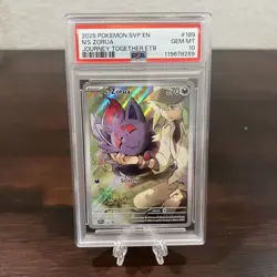 N'S ZORUA-2025 POKEMON SVP EN-SV BLACK STAR PROMO #189 N'S ZORUA PSA 10 - Image 2