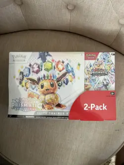 Pokemon TCG Prismatic Evolutions ETB with Booster Bundle 2-Pack Sealed - Image 1