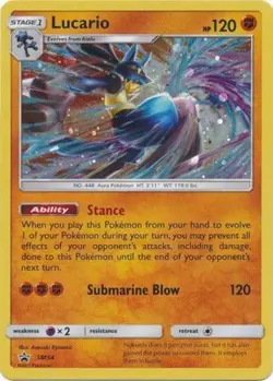 1x Lucario - SM54 - Cosmos Holo Promo - SM Black Star Promo NM-Mint Pokemon SM B - Image 1