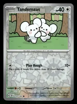 2024 Near Mint Pokemon 157/191 H Tandemaus Reverse Surging Sparks SSP English - Image 1