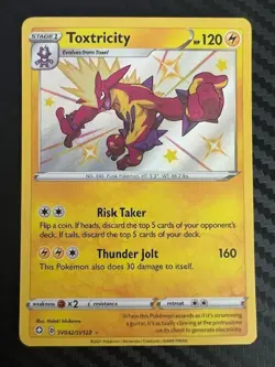 Pokemon TCG Toxtricity SV042/SV122 Shining Fates: Shiny Vault Holo Rare VLP - Image 1