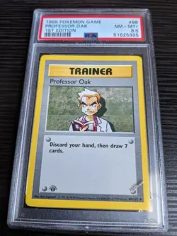1999 Pokemon Game 88 Professor Oak 1st Edition NEAR MINT-MINT+ 8.5 - Image 1