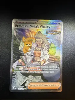 Professor Sada's Vitality Trainer Pokemon TCG Paradox Rift Full Art 256/182 - Image 1