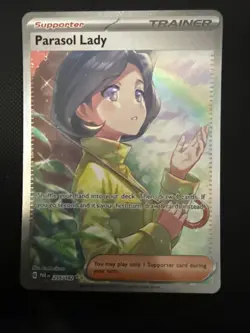 Pokemon: 1x Parasol Lady 255/182 Special Illustration Rare SV Paradox Rift - Image 1