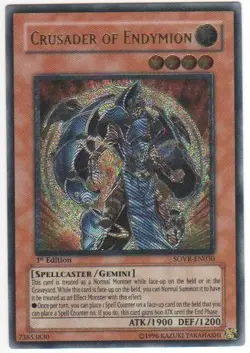 Damaged, English Yu Gi Oh Crusader of Endymion - SOVR-EN030 - Ultimate Rare - Un - Image 1