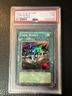 2002 Toon World MRL-076 YuGiOh Magic Ruler Foil #076 NM PSA 7 - Image 1