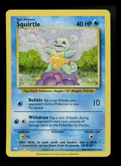 Squirtle 001/034 Classic Collection 2023 Base Set Pokemon Card TCG - Image 1