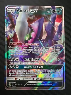 Pokemon TCG Darkrai GX Normal Sized Card 88a/147 Alt Art Burning Shadows VLP - Image 1
