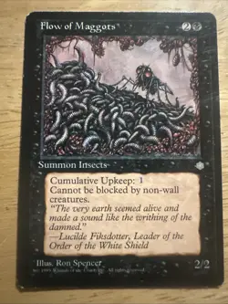 Flow of Maggots Ice Age PLD Black Rare MAGIC THE GATHERING MTG CARD - Image 1