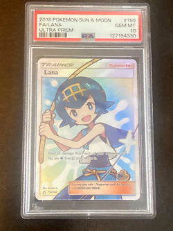 PSA 10 💎 Lana #150/156 2018 Pokemon Sun & Moon Ultra Prism Full Art Card - Image 1