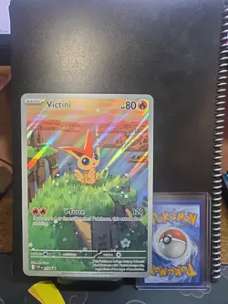 Victini SVP 208 Black Star Promo JUMBO Illustration Rare NM Pokemon Card - Image 1