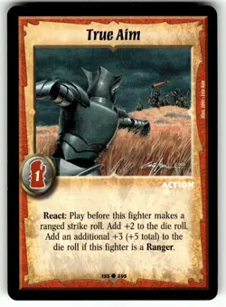 Warlord: Saga of the Storm CCG 1st Edition Card C #153 True Aim - Image 1